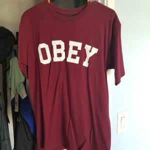 Obey red tee